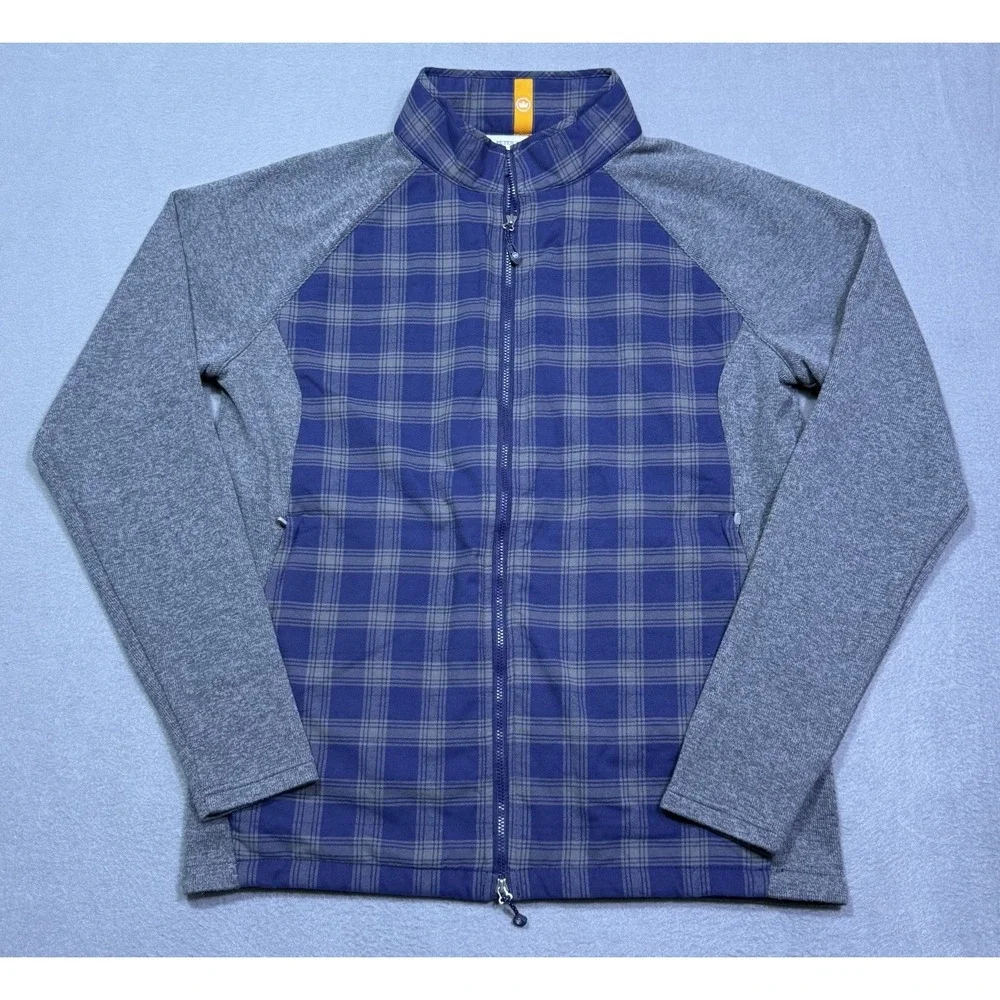 Peter Millar Jacket Mens M Performance Flannel Full Zip Athleisure Normcore